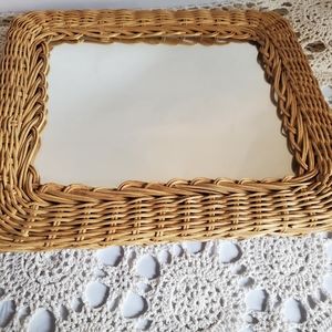 Wicker mirror